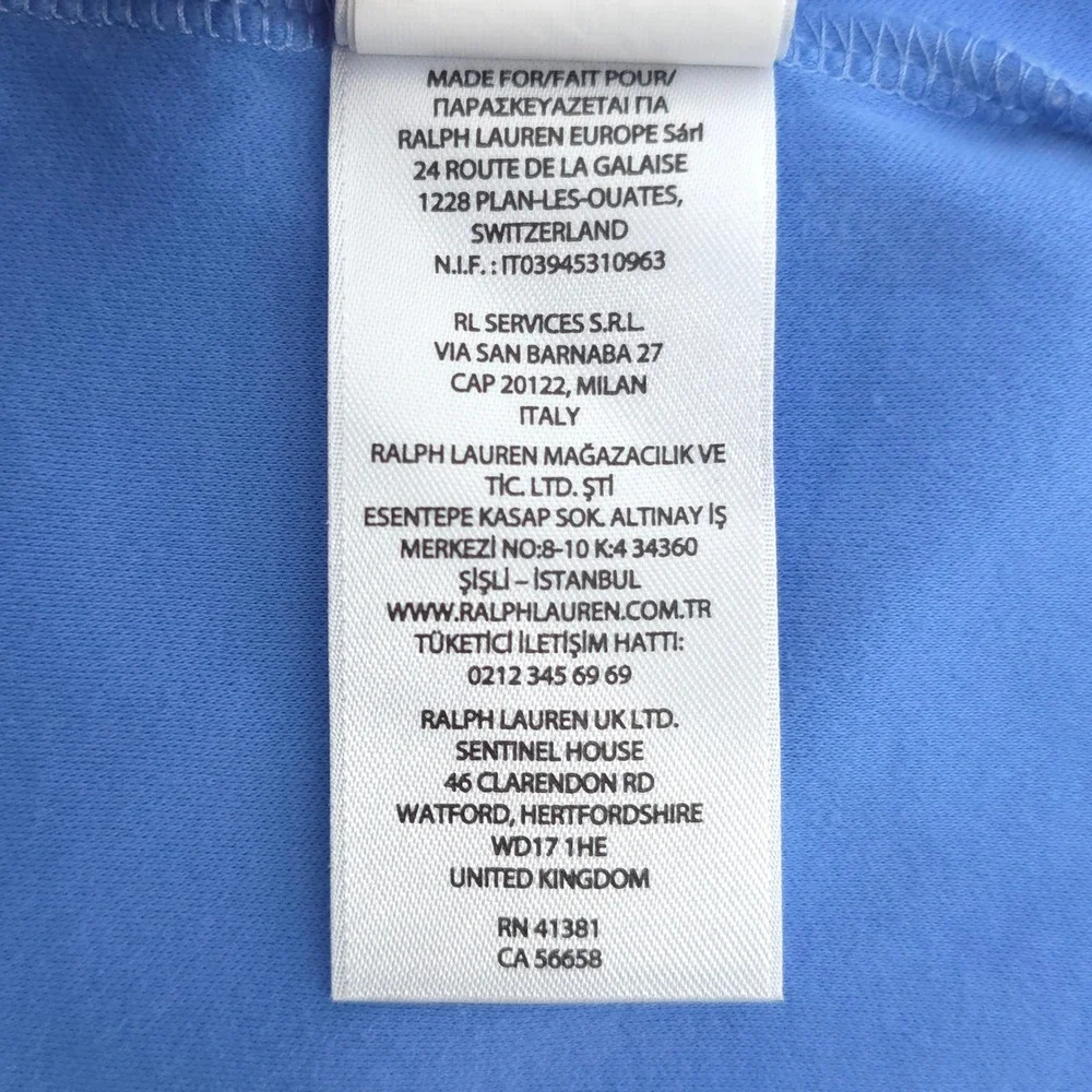 Polo Ralph Lauren Mens Polo Shirt Classic Fit Large Blue Embroidered Logo‎